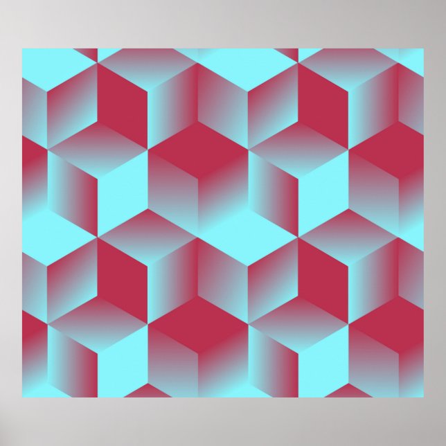 abstract geometric seamless pattern with grid of c poster (Front)