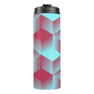 abstract geometric seamless pattern with grid of c thermal tumbler