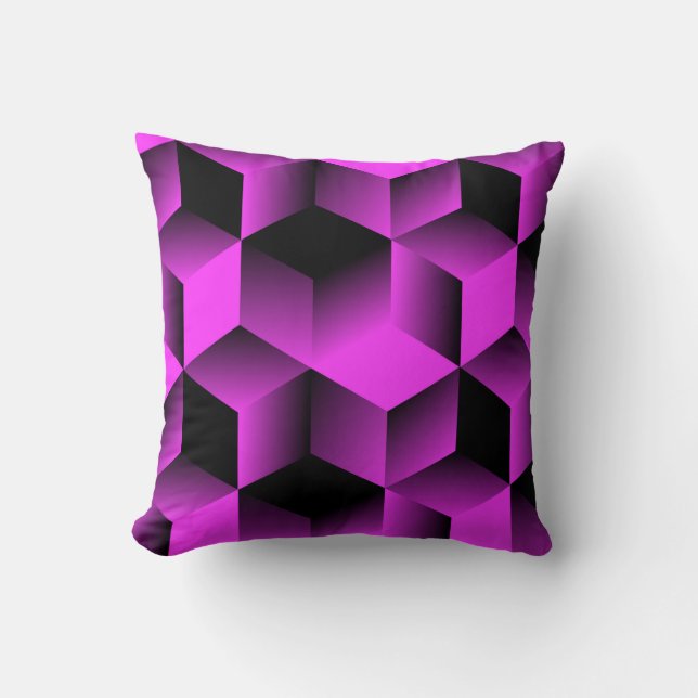 abstract geometric seamless pattern with grid of c throw pillow (Front)
