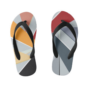 Abstract Geometric Shape 2 Kid's Flip Flops