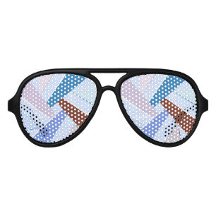 Abstract Geometric Shape 3 Aviator Sunglasses