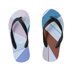 Abstract Geometric Shape 3 Kid's Flip Flops