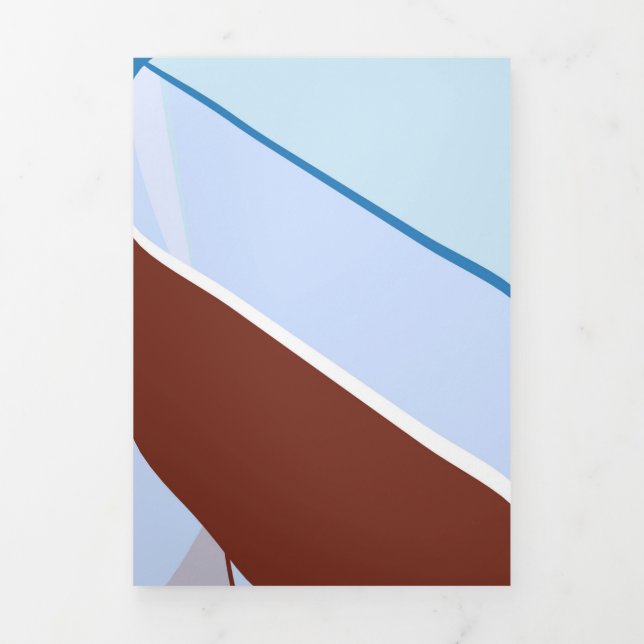Abstract Geometric Shape 3 Tri-Fold Holiday Card (Cover)