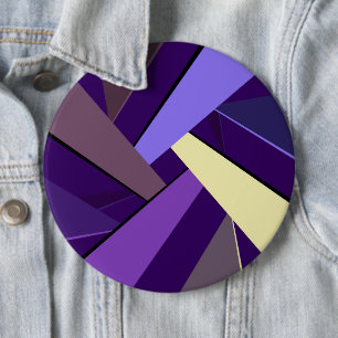 Abstract Geometric Shape 5 6 Inch Round Button