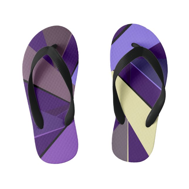 Abstract Geometric Shape 5 Kid's Flip Flops (Footbed)