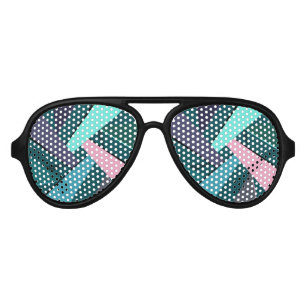 Abstract Geometric Shape 6 Aviator Sunglasses