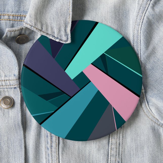 Abstract Geometric Shape 6 Inch Round Button (In Situ)