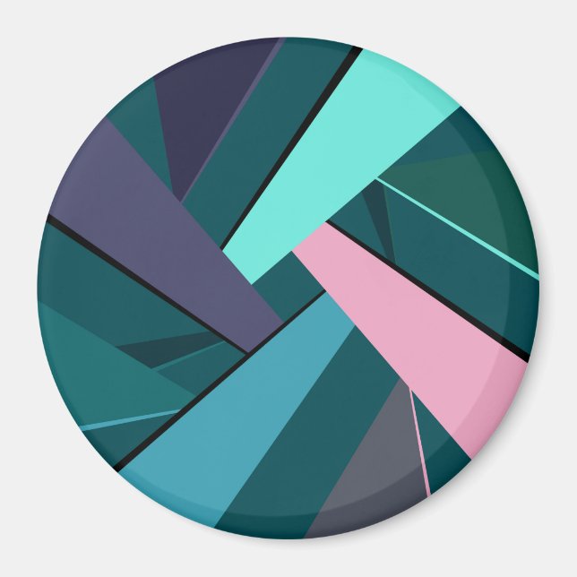 Abstract Geometric Shape 6 Magnet (Front)