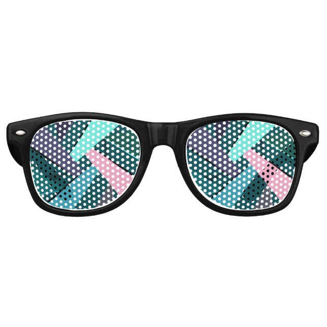 Abstract Geometric Shape 6 Retro Sunglasses (Front)