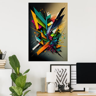 Abstract geometric shape 7 poster