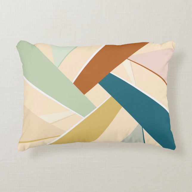 Abstract Geometric Shape Accent Pillow (Front)