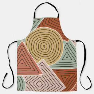 Abstract geometric shapes and lines illustration p apron