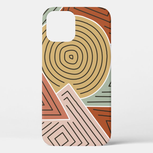 Abstract geometric shapes and lines illustration p Case-Mate iPhone case (Back)