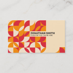 Abstract Geometric Shapes Bauhaus  Business Card