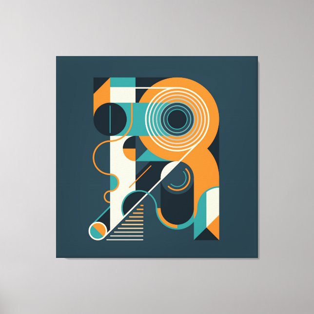 Abstract Geometric Shapes Canvas Print (Front)