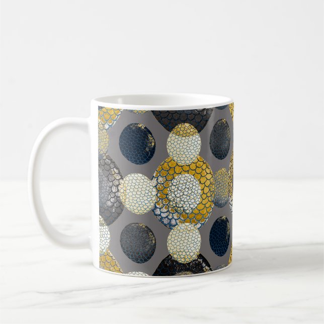 Abstract Geometric Shapes: Colourful Watercolor. Coffee Mug (Left)