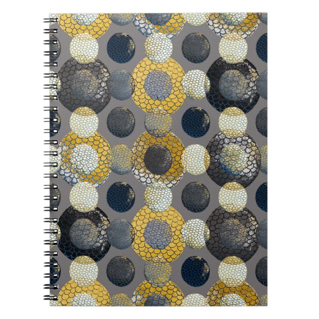 Abstract Geometric Shapes: Colourful Watercolor. Notebook (Front)