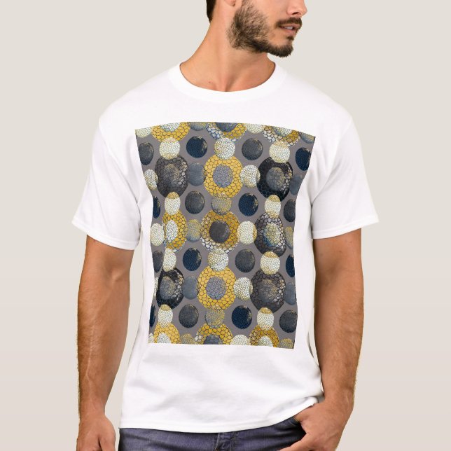 Abstract Geometric Shapes: Colourful Watercolor. T-Shirt (Front)