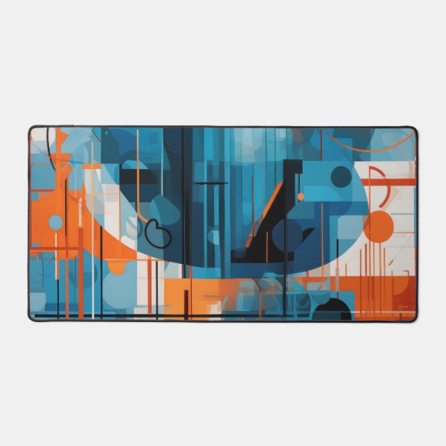 Abstract geometric shapes composition desk mat (Front)