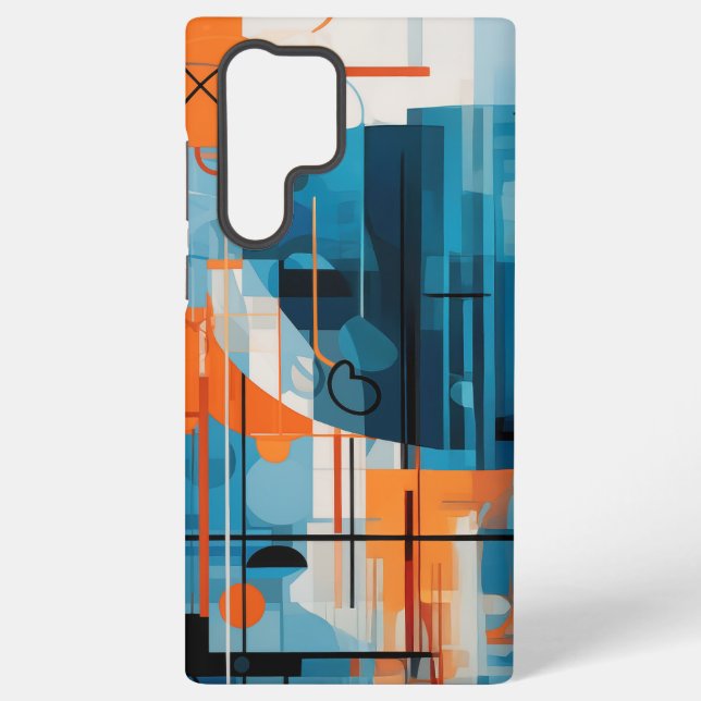  Abstract geometric shapes composition Samsung Galaxy S22 Ultra Case (Back)