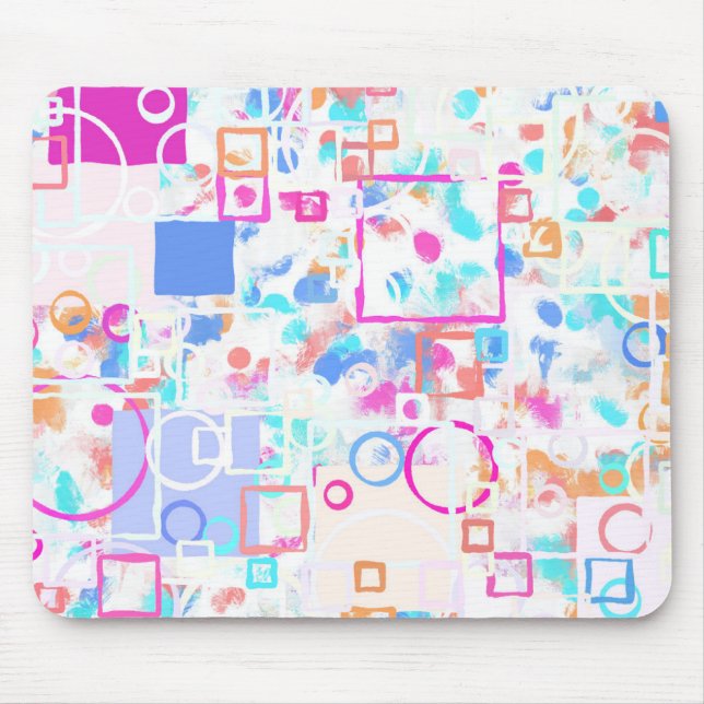 Abstract Geometric Shapes Mouse Pad (Front)