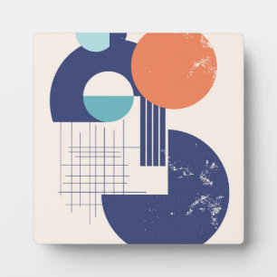 Abstract geometric shapes plaque