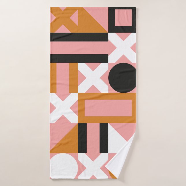 Abstract geometric shapes seamless pattern bath towel (Bath Towel)