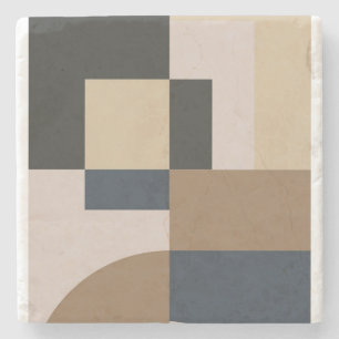 Abstract Geometric shapes Stone Coaster
