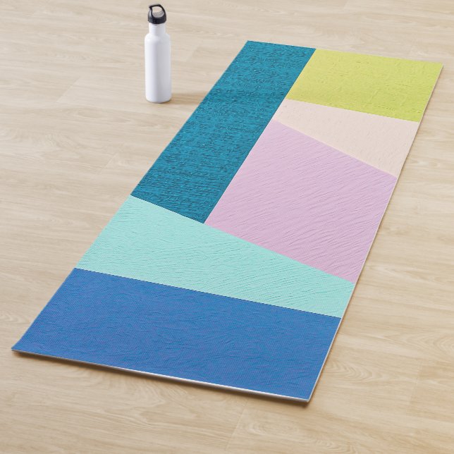 Abstract Geometric Shapes Textile Pattern Yoga Mat (In Situ)