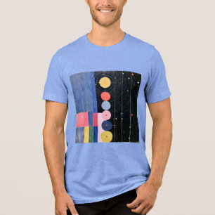 Abstract Geometric Starry Night Celestial Orbit Tri-Blend Shirt