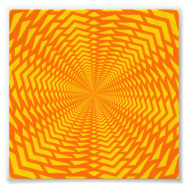 Abstract Geometric Sun-Like Pattern Photo Print (Front)