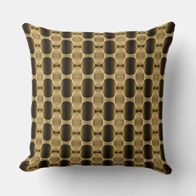 Abstract geometric texture throw pillow (Front)