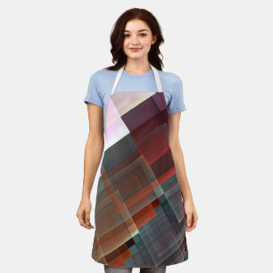 Abstract geometric textured decoration apron