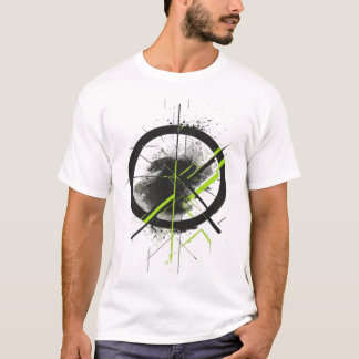 Abstract Geometric Trash Polka Cyber Graphic T-Shirt