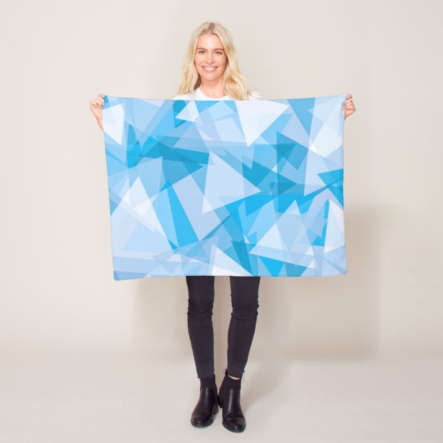 Abstract Geometric Triangle Pattern Fleece Blanket (In Situ)