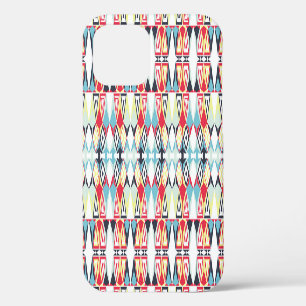 Abstract Geometric Tribal Line Pattern iPhone 12 Case