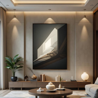 Abstract Geometric Tunnel Light Design Canvas Print