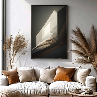 Abstract Geometric Tunnel Light Design Poster