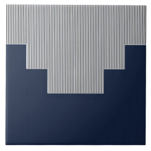 Abstract, geometric, vertical lines, navy blue tile