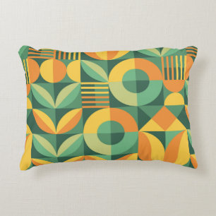 Abstract geometric vintage pattern in Scandinavian Accent Pillow