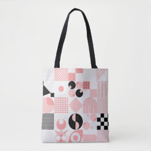 Abstract geometric vintage pattern made with simpl tote bag