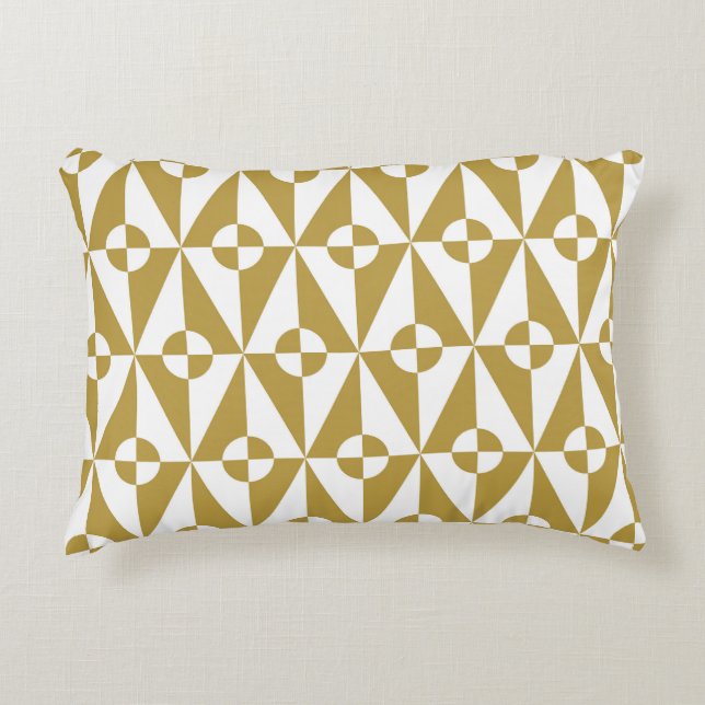 Abstract Geometric: Vintage Seamless Pattern Accent Pillow (Front)