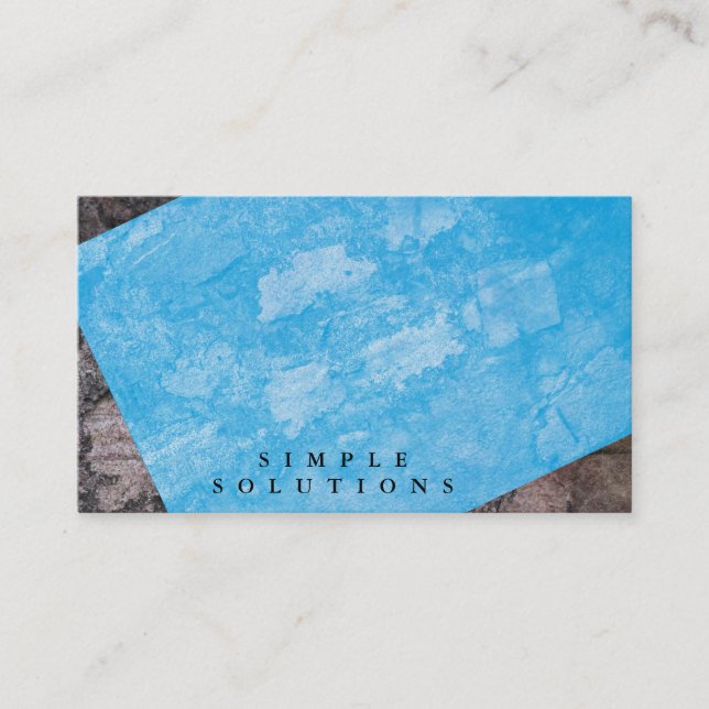 Abstract Geometric Watercolor Texture Business Card (Front)