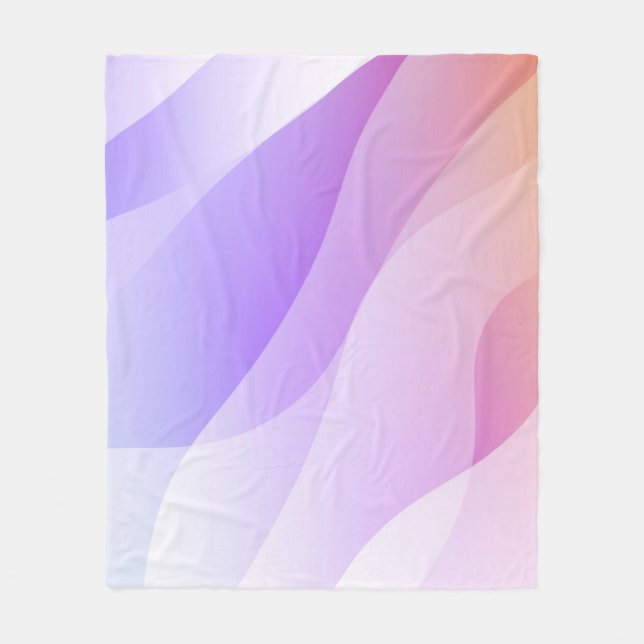 Abstract Geometric Wave Shape with Gradient Soft C Fleece Blanket (Front)