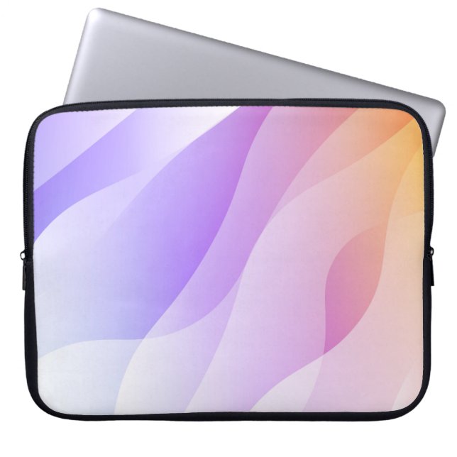 Abstract Geometric Wave Shape with Gradient Soft C Laptop Sleeve (Front)