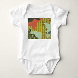 Abstract Geometric Waves Creative Background Baby Bodysuit