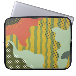 Abstract Geometric Waves Creative Background Laptop Sleeve