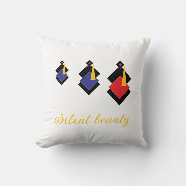 Abstract Geometric Women Throw Pillow – Modern Min (Front)