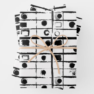 abstract geometric wrapping paper sheet