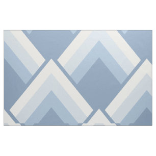 Abstract geometrical, blue and off white 2 fabric